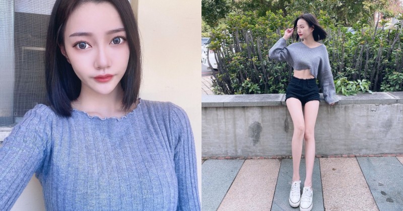 【GG扑克】逆天美腿！正妹業務晴晴「九頭身比例」好犯規，白皙的修長曲線讓人受不了！