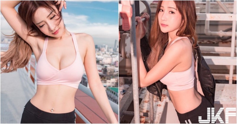 【GG扑克】運動系「爆乳正妹」出沒！性感身體線條不得了！「大奶馬甲線」回頭率超高啊！