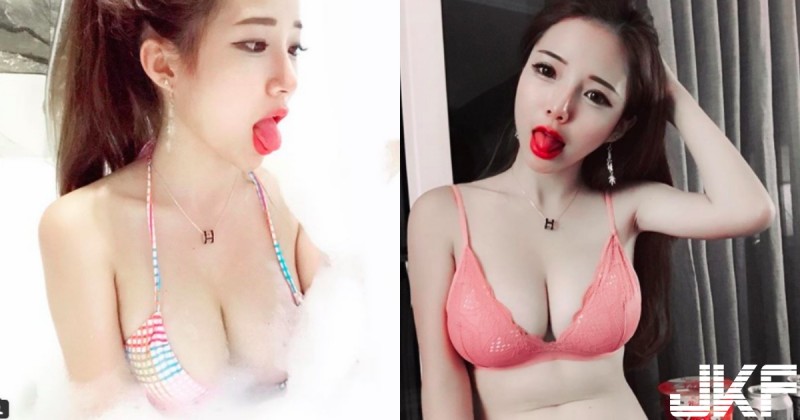 【GG扑克】壞掉了！「白皙大奶妹」小舌好厲害，PO照大膽邀請網友：「下次一起吃吃」!