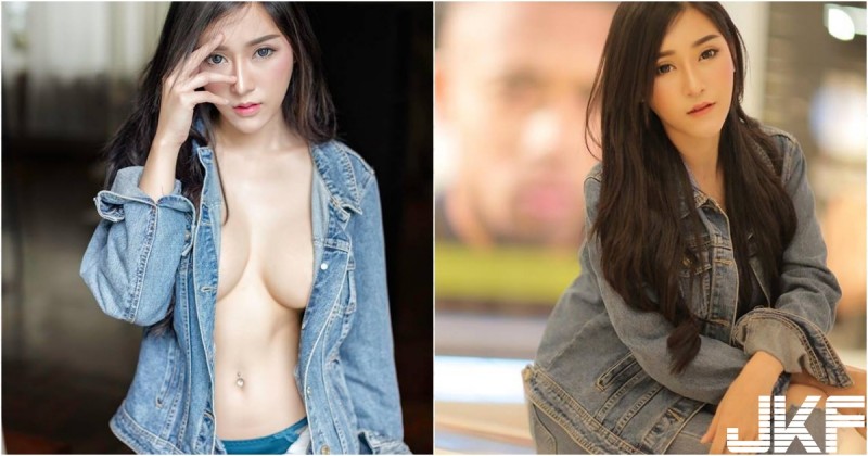 【GG扑克】一件兩穿！長髮奶妹逛完街太狂！脫到裡面空空，「渾圓美乳」大方秀出！