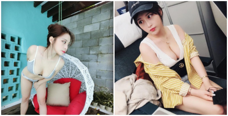 【GG扑克】再低一點點！「爆乳正妹」一彎腰奶奶就快掉出來，飽滿天然巨乳讓人目不轉睛！