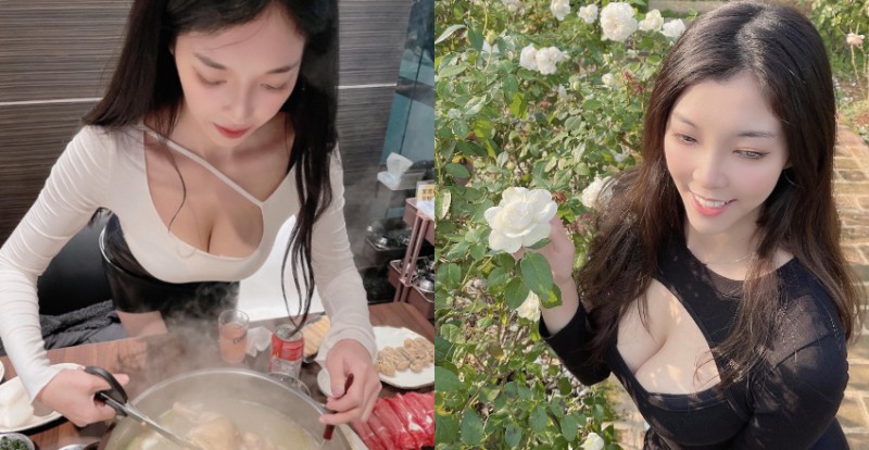 【GG扑克】上帝視角唯一正解！「羅莉 Rolly」超敬業　業配美食必爆乳合照