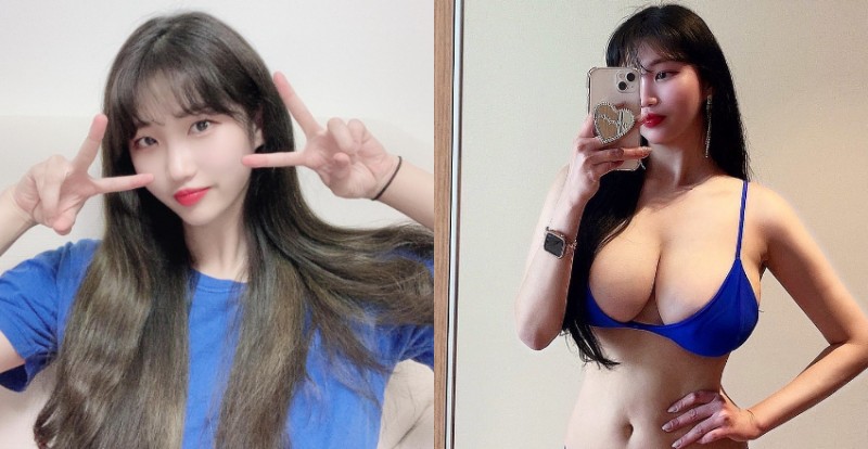 【GG扑克】畫風突變！小清新清純惹人愛　IG往下滑被「猛暴乳量」嚇到！