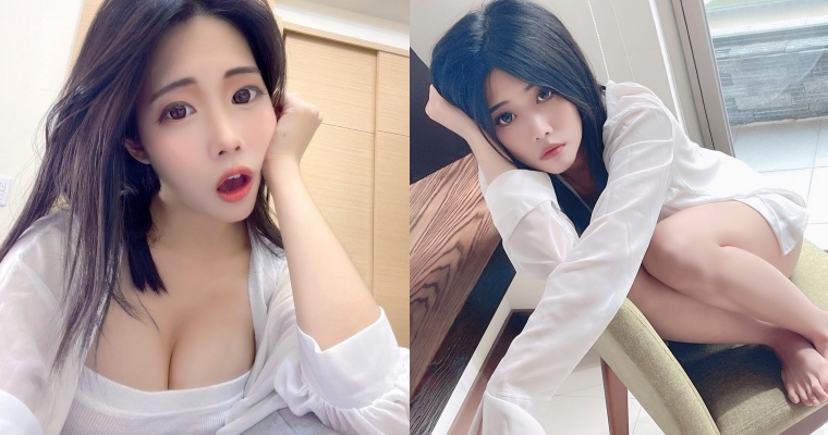 【GG扑克】JKF 女郎「咿呦」白襯衫辣照連發！嘴甜喊話：不能對我動手動腳，但可以動心