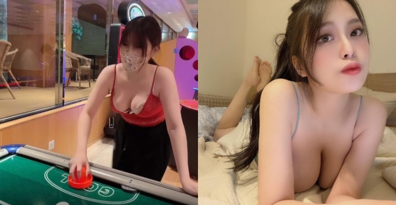 【GG扑克】巨乳妹玩桌上曲棍球「彈跳歡呼」好晃！這廝殺畫面太刺激啦