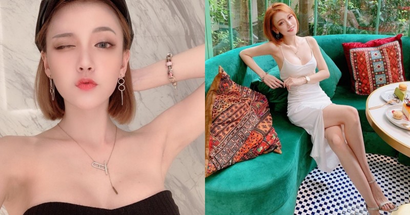 【GG扑克】又被辣到！身材纖細的小臉美女「林酸酸」，細肩帶爆乳洋裝女人味十足！