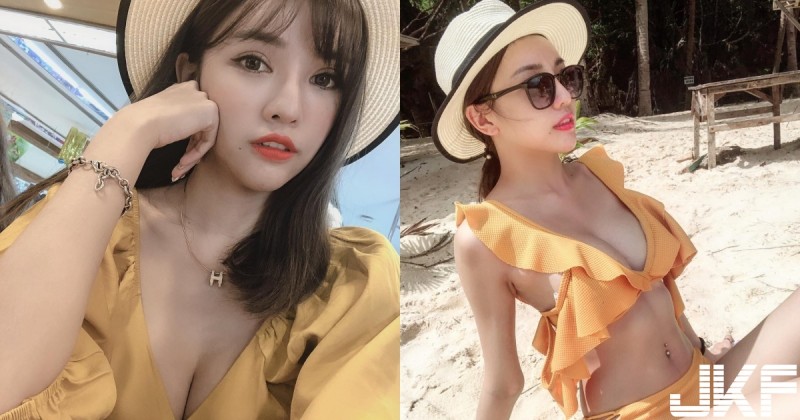 【GG扑克】黃色穿搭超顯白～白白嫩嫩「陳咖喀」上圍超豐滿，配上水靈大眼根本是仙女～