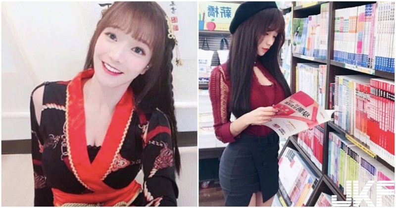 【GG扑克】書店邂逅超甜實況主「Kittie」，修長「逆天美腿」吸引客人朝聖！
