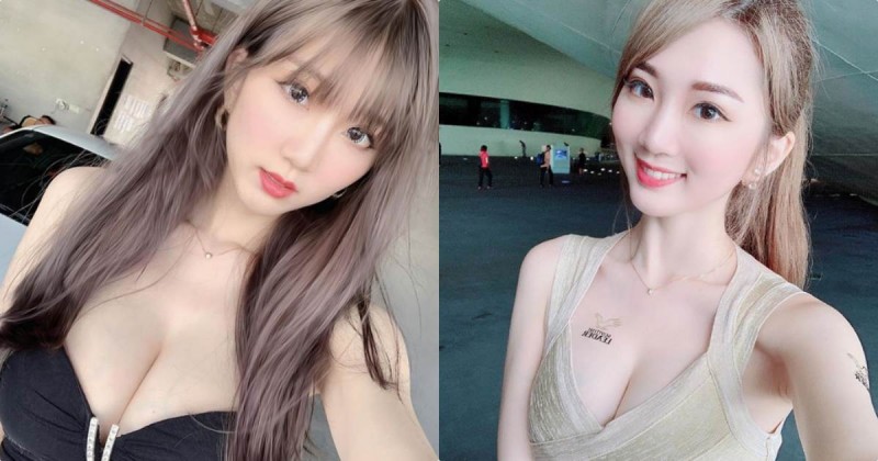 【GG扑克】超甜神級正妹「萍萍兒Ping」，低胸裝蹦出「白嫩美乳」！