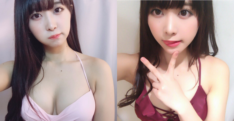 【GG扑克】胸有大痣！「清新妹子」衣服底下是白嫩飽滿的美乳！跪坐咬唇太誘惑…