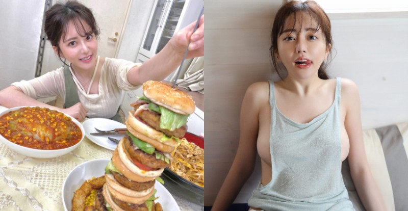 【GG扑克】爆紅「正妹大胃王」一個月吃掉30萬　看樣子營養都吃到胸部去了…