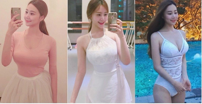 【GG扑克】「芭蕾奶妹」渾圓南半球要擠爆舞衣！衣領下拉「深邃乳溝」不見底好犯規！