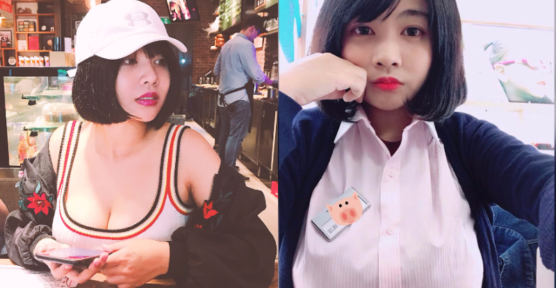 【GG扑克】短髮「凶狠正妹」巨乳端上桌！比例失調的上圍快把「上衣撐爆」！