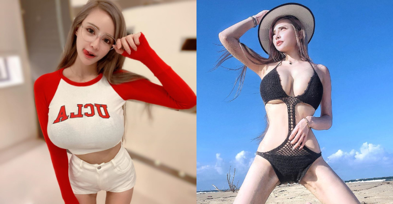 【GG扑克】奶G妹「元欣」抓住夏天尾巴到海邊戲水　渾圓巨乳快包覆不住！