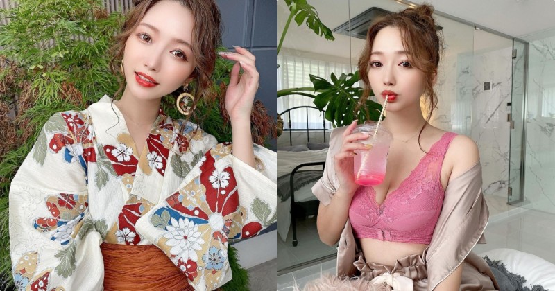 【GG扑克】性感美胸大使「穿內衣喝飲料」，「胸前粉嫩畫面」看了好害羞喔！
