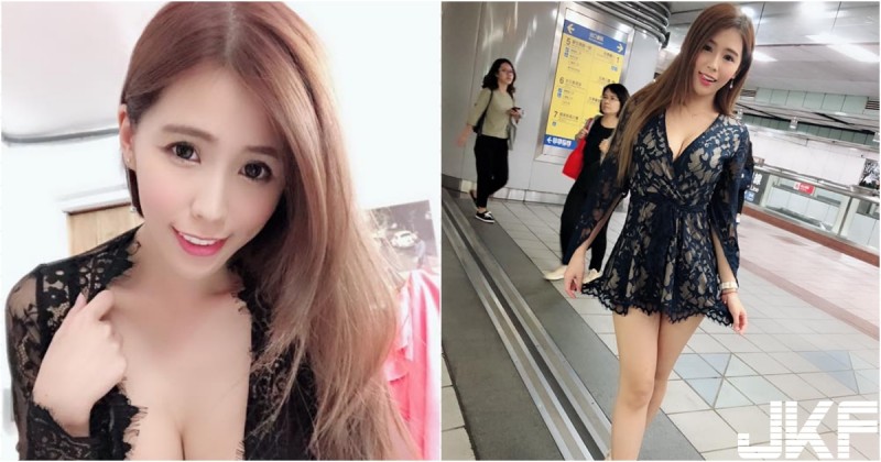 【GG扑克】台北捷運站捕捉「蕾絲美乳妹」，超火辣視覺享受路人都忍不住駐足～