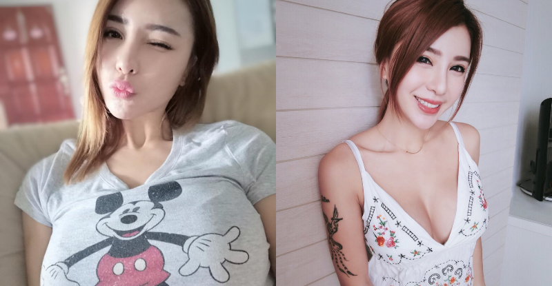 【GG扑克】真的好大！「巨乳妹子」兩個手掌也罩不住　衣服圖案「被奶球撐壞」！