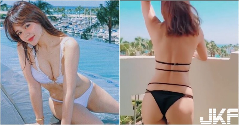 【GG扑克】「超嫩辣媽」身材無敵了！膚白貌美還有「性感蜜桃臀」，S型曲線好凸出！