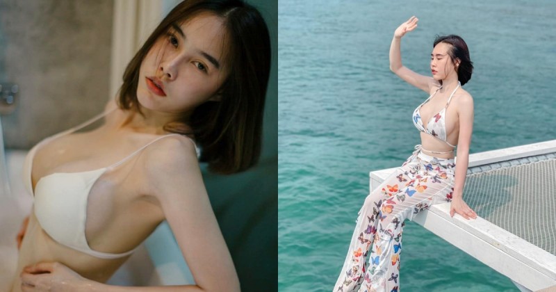 【GG扑克】巨乳女友泰國度假「美胸大溢出」！乍看以為是「三顆球」在走動！
