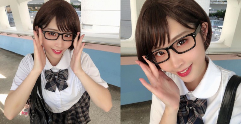 【GG扑克】深田老師香港出沒？20歲Coser「甄紫喬」戴上眼鏡神似AV女神引發熱議