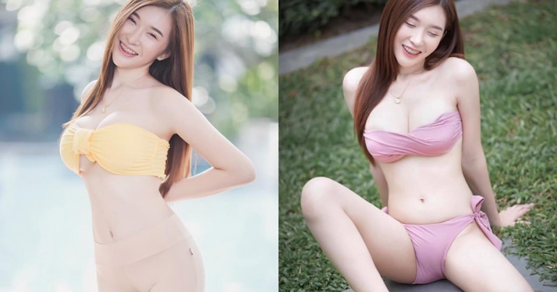 【GG扑克】肉色褲褲好猖狂！「白嫩巨奶妹」極限穿衣誘惑 大方爆乳又開腿曬海鮮