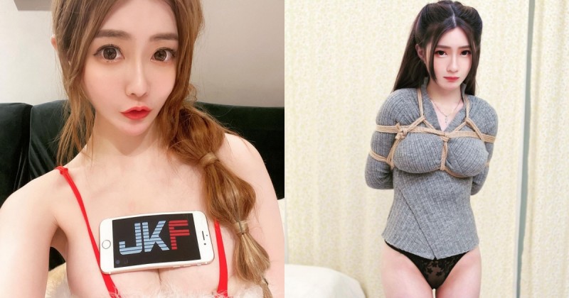 【GG扑克】童顏巨乳正妹「璃奈醬」色氣綑綁，超迷人「32E柔軟弧度」上萬網友猛讚！