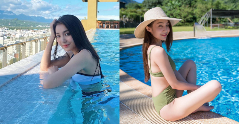 【GG扑克】天菜款！氣質小甜心「許岑葦Haley」清新笑容超完美，泳池旁的姣好曲線煞到太多人！