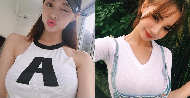 【GG扑克】網拍老闆娘爆乳上陣！超級「乳量爆發」胸前字母被撐開！網呼：不科學…