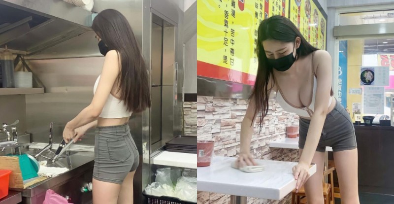 【GG扑克】進補囉！買飯驚見「長腿雞湯妹」爆乳燉湯　台中朋友還不衝？