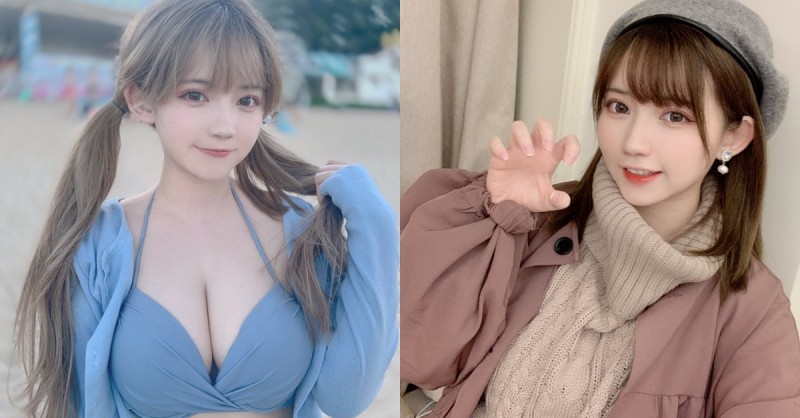 【GG扑克】比基尼撐爆！雙馬尾萌系Coser「鯊魚SAME」沙灘解放「渾圓巨乳」讓人把持不住啦！
