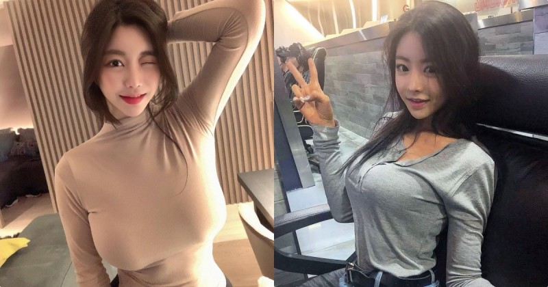 【GG扑克】衝一波！去網咖隔壁坐著「兇兇美乳妹」，「邪惡的大份量車頭燈」讓整間店都騷動！