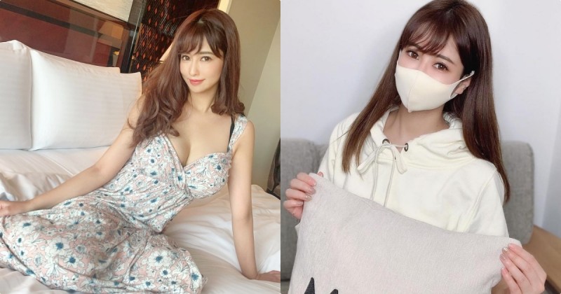 【GG扑克】口罩正妹「最愛穿性感長洋裝」，完美的「美胸畫面」好有女人味！